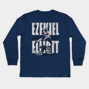 Ezekiel Elliott New England Hurdle Kids Long Sleeve T-Shirt